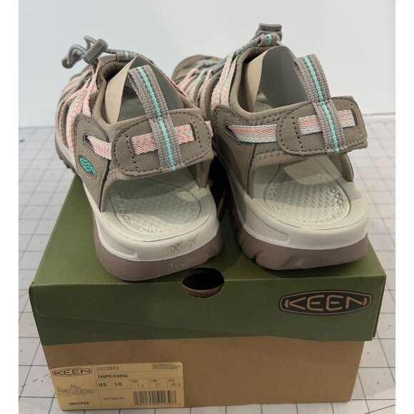 Women's KEEN Whisper Water Hiking Sandals Sz. 10 Taupe/Coral New - Picture 4 of 9